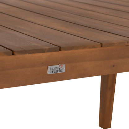 OUTDOOR DINING SET 7PCS KROLL HM10990 ACACIA WOOD IN NATURAL-CUSHIONS IN BEIGE
