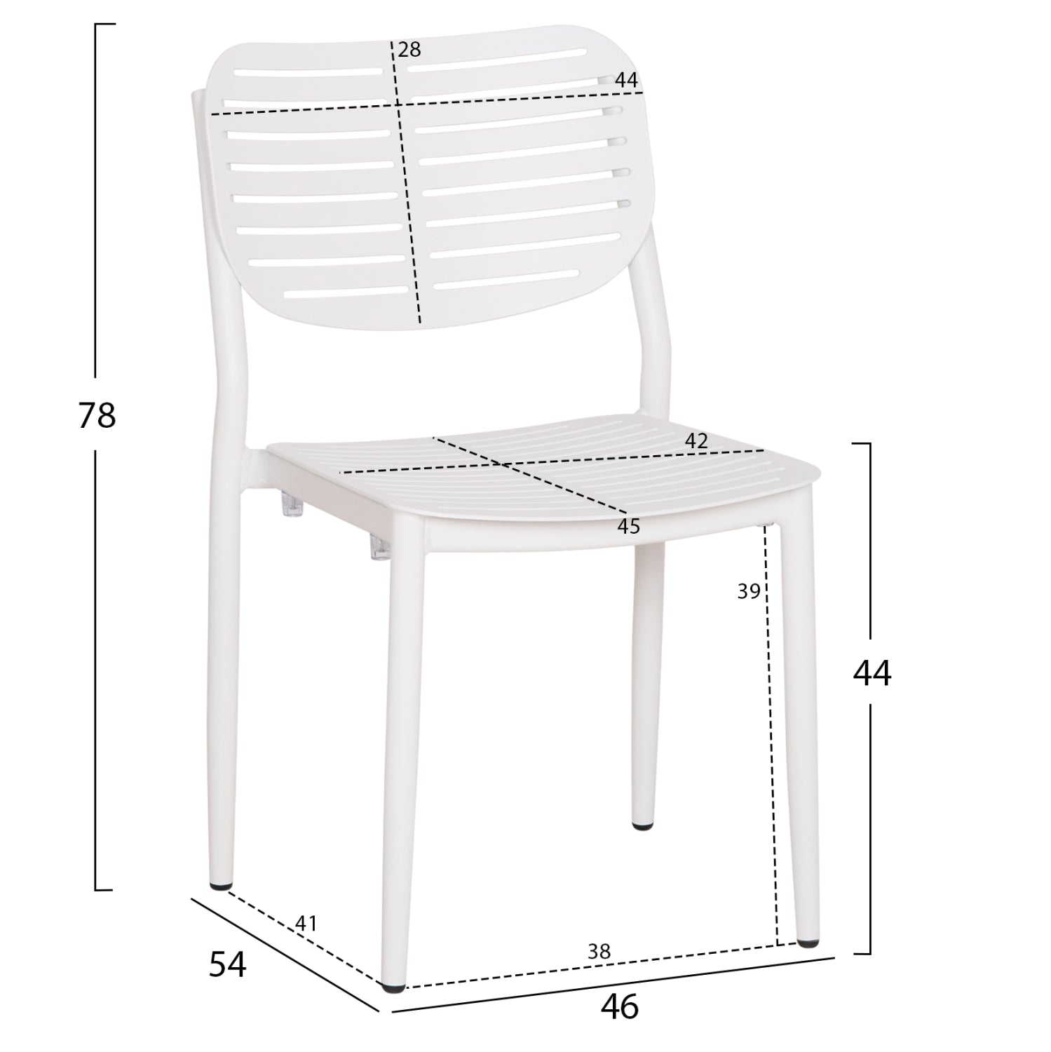 OUTDOOR DINING SET 7PCS  HM10999.01 WHITE ALUMINUM-POLYWOOD