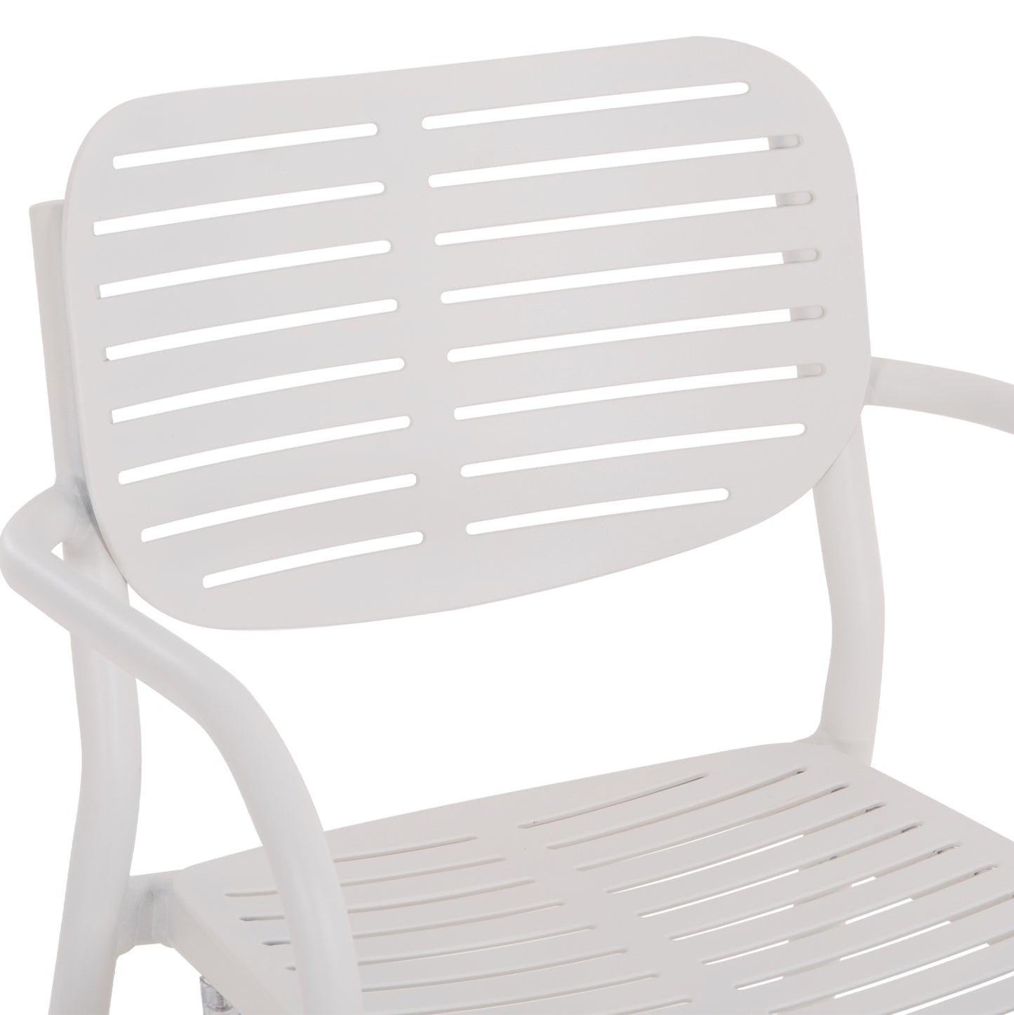 OUTDOOR DINING SET 7PCS  HM10999.01 WHITE ALUMINUM-POLYWOOD