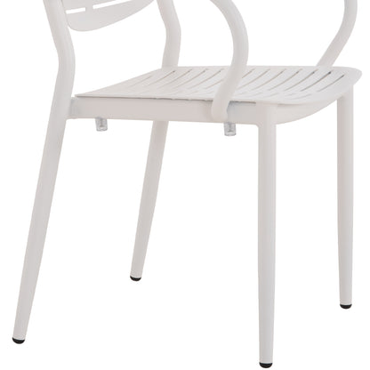 OUTDOOR DINING SET 7PCS  HM10999.01 WHITE ALUMINUM-POLYWOOD