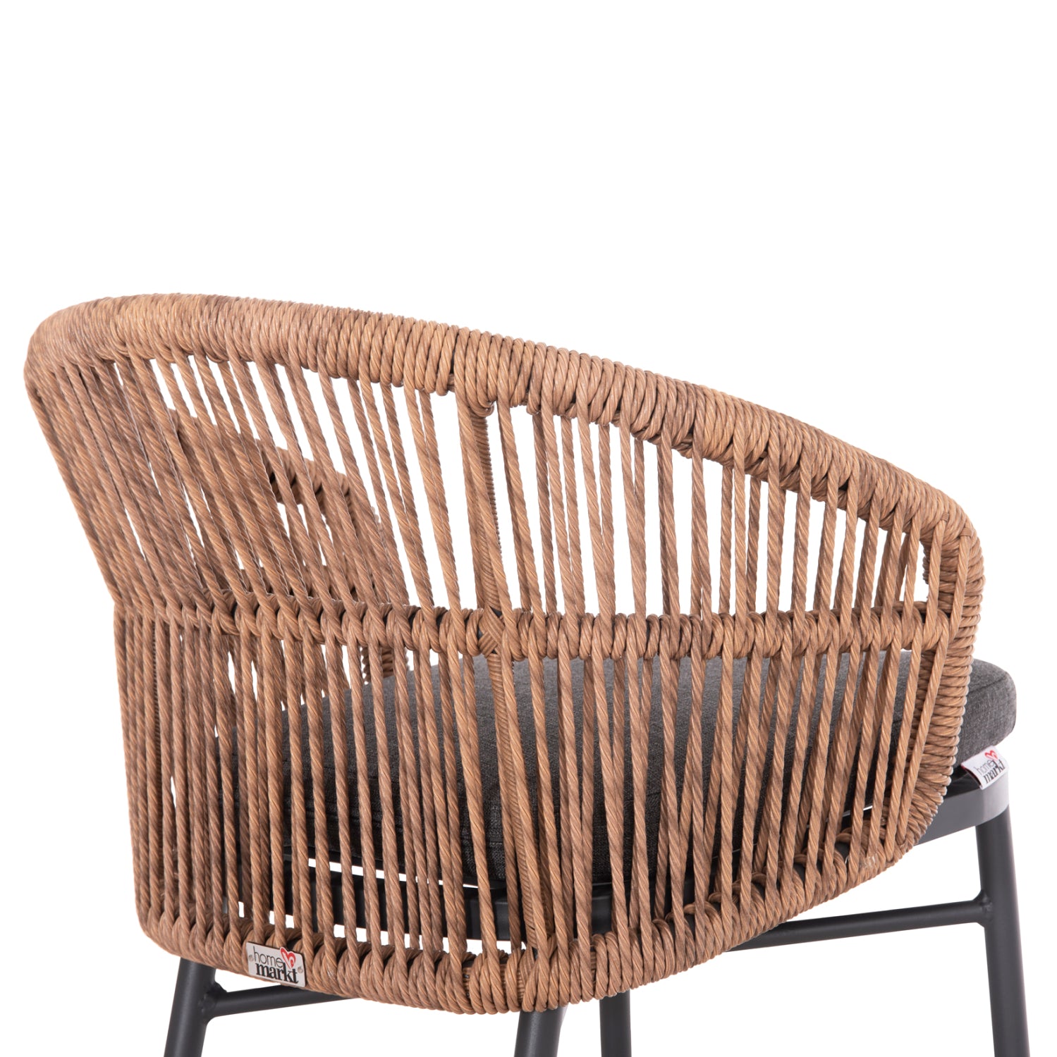 OUTDOOR DINING SET 7PCS KRUM HM21155 DARK GREY ALUMINUM-P.E.RATTAN