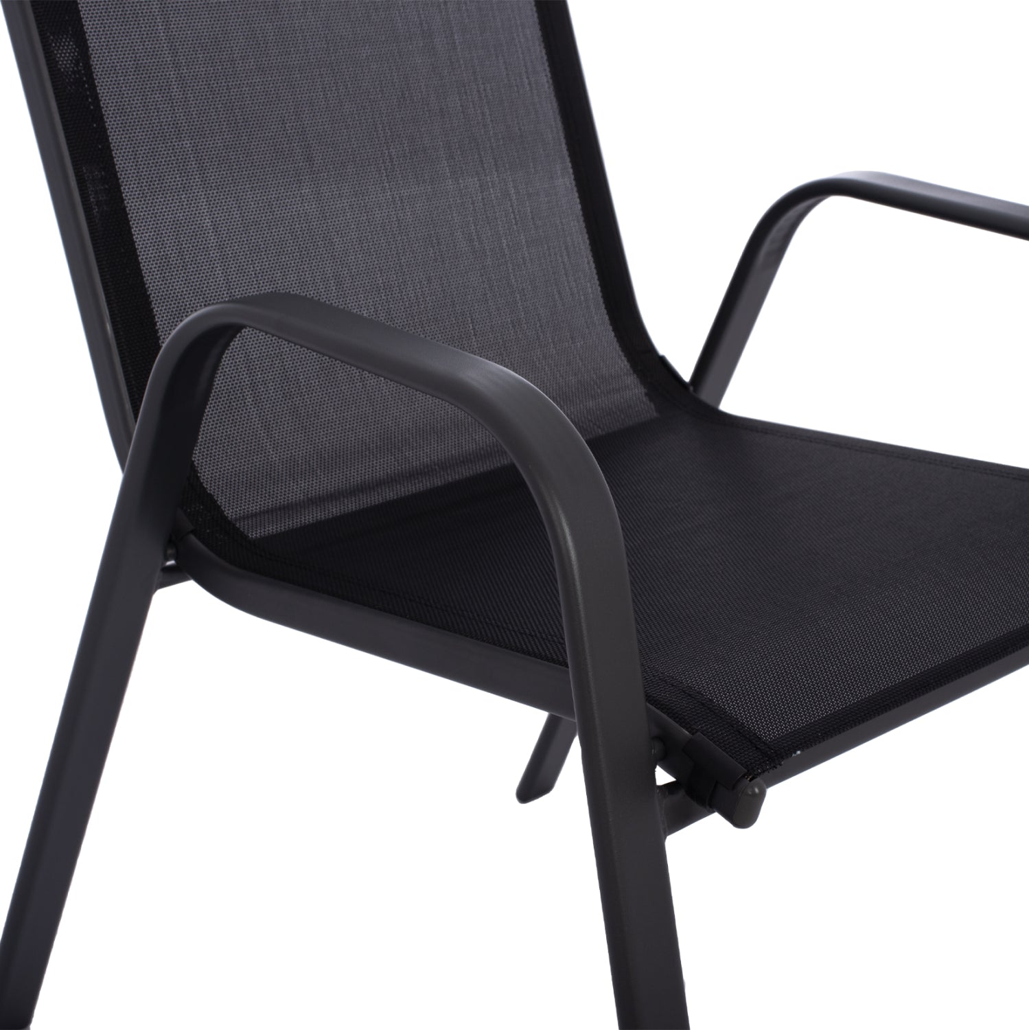 OUTDOOR DINING SET ADAM HM5193.13 TABLE WITH 4 DINING CHAIRS--BLACK