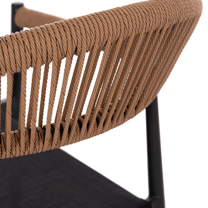 OUTDOOR DINING SET 5PCS BERG HM21134 DARK GREY ALUMINUM--P.E.RATTAN