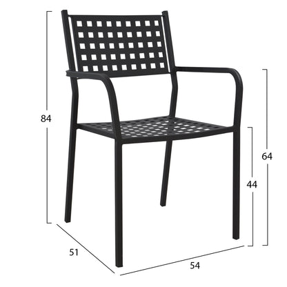 OUTDOOR DINING SET 5PCS ZETA HM10872.01 METAL-MARBLE-CAST IRON