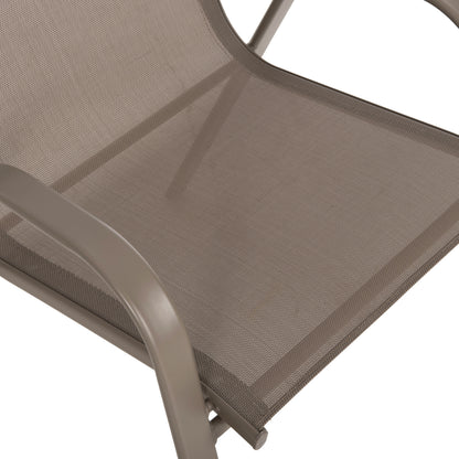 OUTDOOR 5PCS DINING SET LEON HM10882.14 TABLE & 4 ARMCHAIRS--CHAMPAGNE COLOR