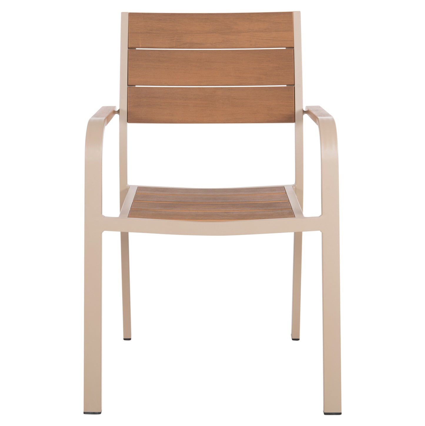OUTDOOR DINING SET TABER HM10738.04 TABLE & 6 DINING CHAIRS-ALUMINUM & POLYWOOD--CHAMPAGNE COLOR