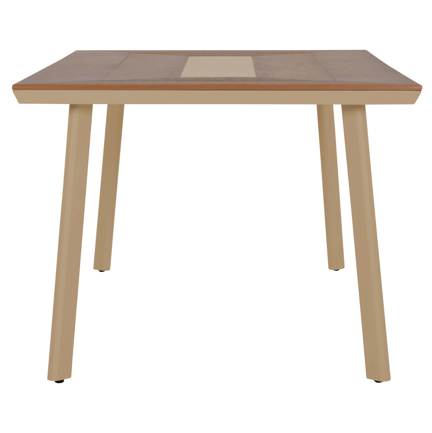 OUTDOOR DINING SET TABER HM10738.04 TABLE & 6 DINING CHAIRS-ALUMINUM & POLYWOOD--CHAMPAGNE COLOR