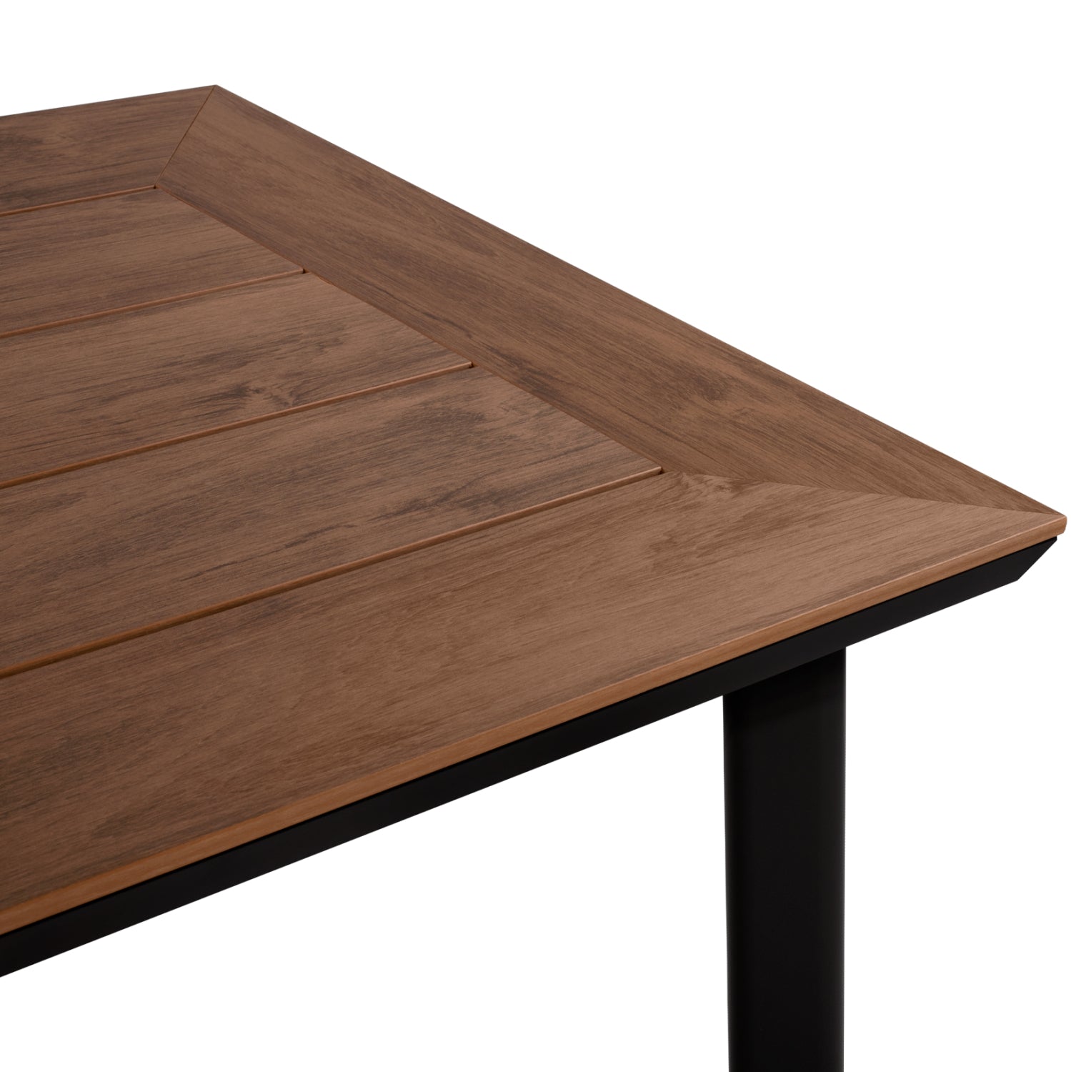 OUTDOOR DINING SET TABER HM21198 TABLE & 6 DINING CHAIRS-ALUMINUM & POLYWOOD--ANTHRACITE COLOR