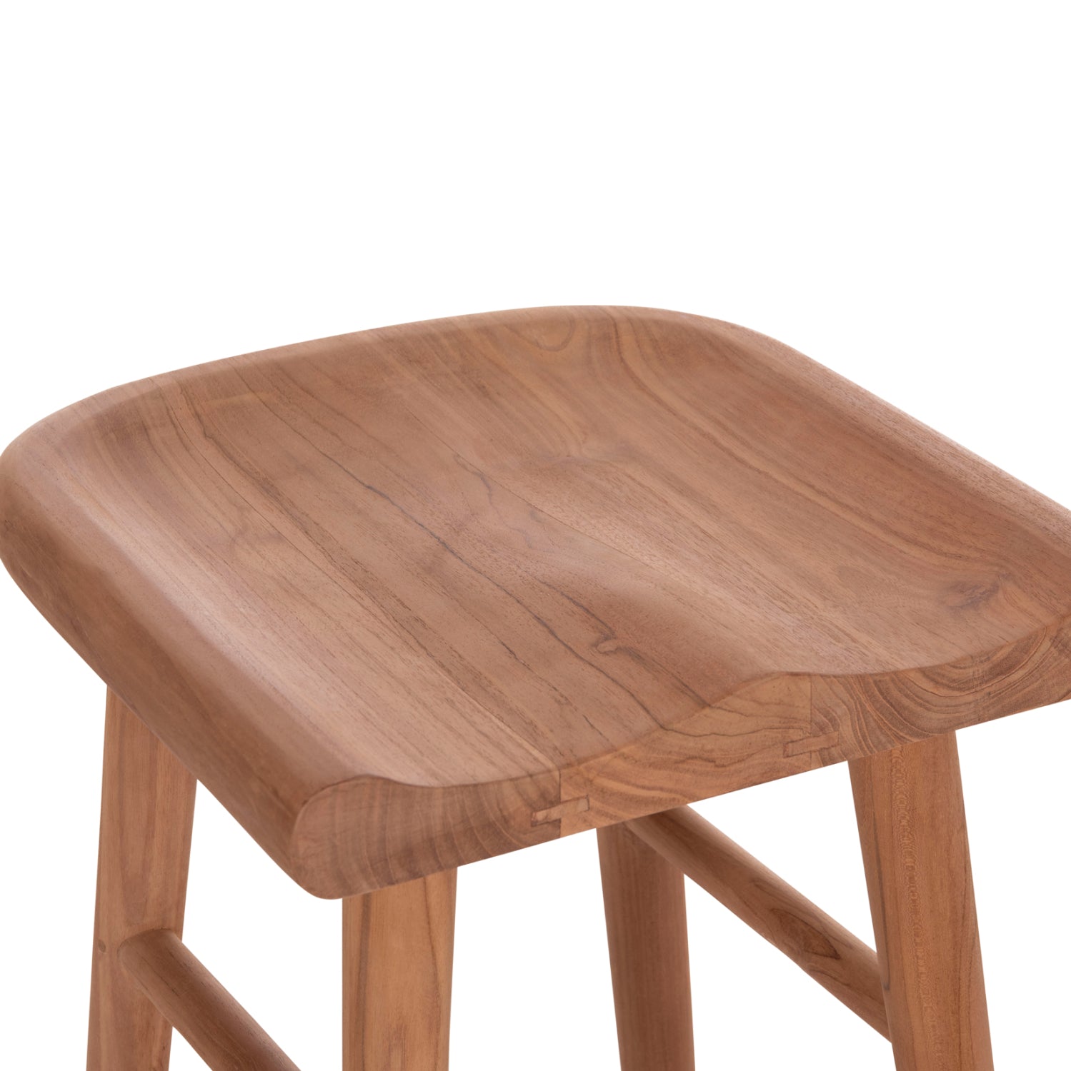 SET BAR TABLE WITH 2 BAR STOOLS BOLMAR HM10917 TEAK WOOD IN NATURAL COLOR