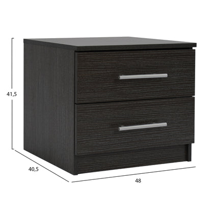 BEDROOM SET 3PCS HM11214 FABRIC IN GREY--MELAMINE IN ZEBRANO