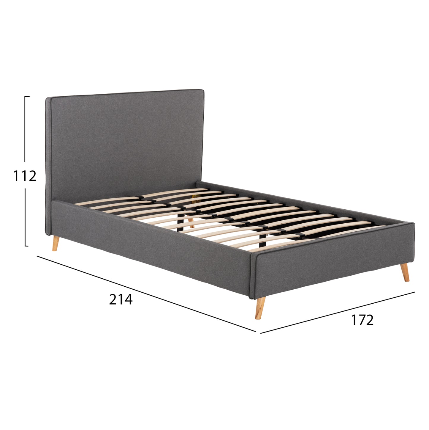 BEDROOM SET 3PCS GREY & WHITE HM11214
