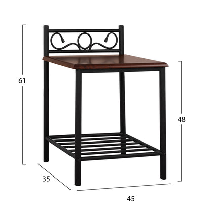 ΣΕΤ ΥΠΝΟΔΩΜΑΤΙΟΥ ΜΕ ΣΤΡΩΜΑ 3ΤΜΧ HM11217 RUBBERWOOD-ΜΕΤΑΛΛΟ