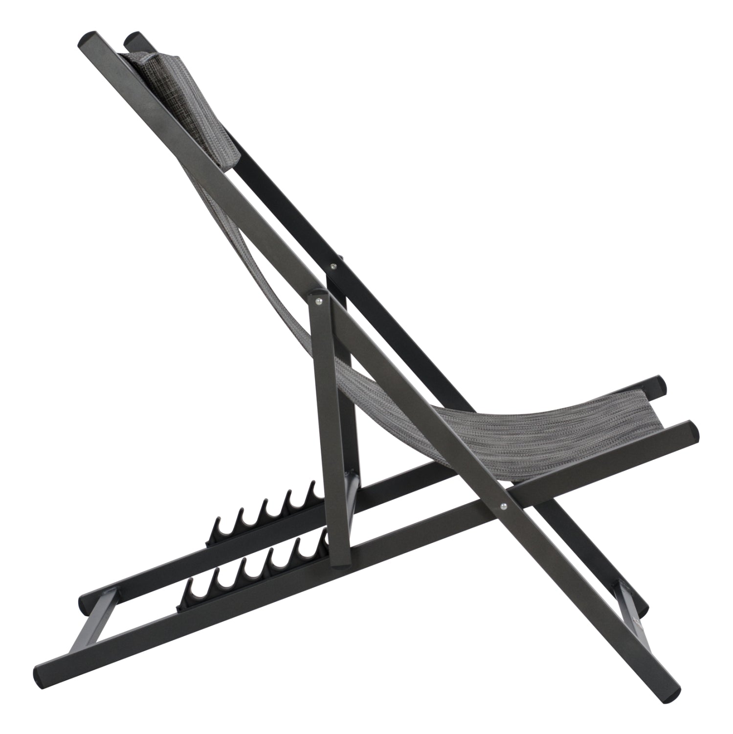 LOUNGE CHAIR PROFESSIONAL KEA HM5076.10 ALUMINUM & TEXTILENE IN GREY COLOR 59,5x102,5x94Hcm.