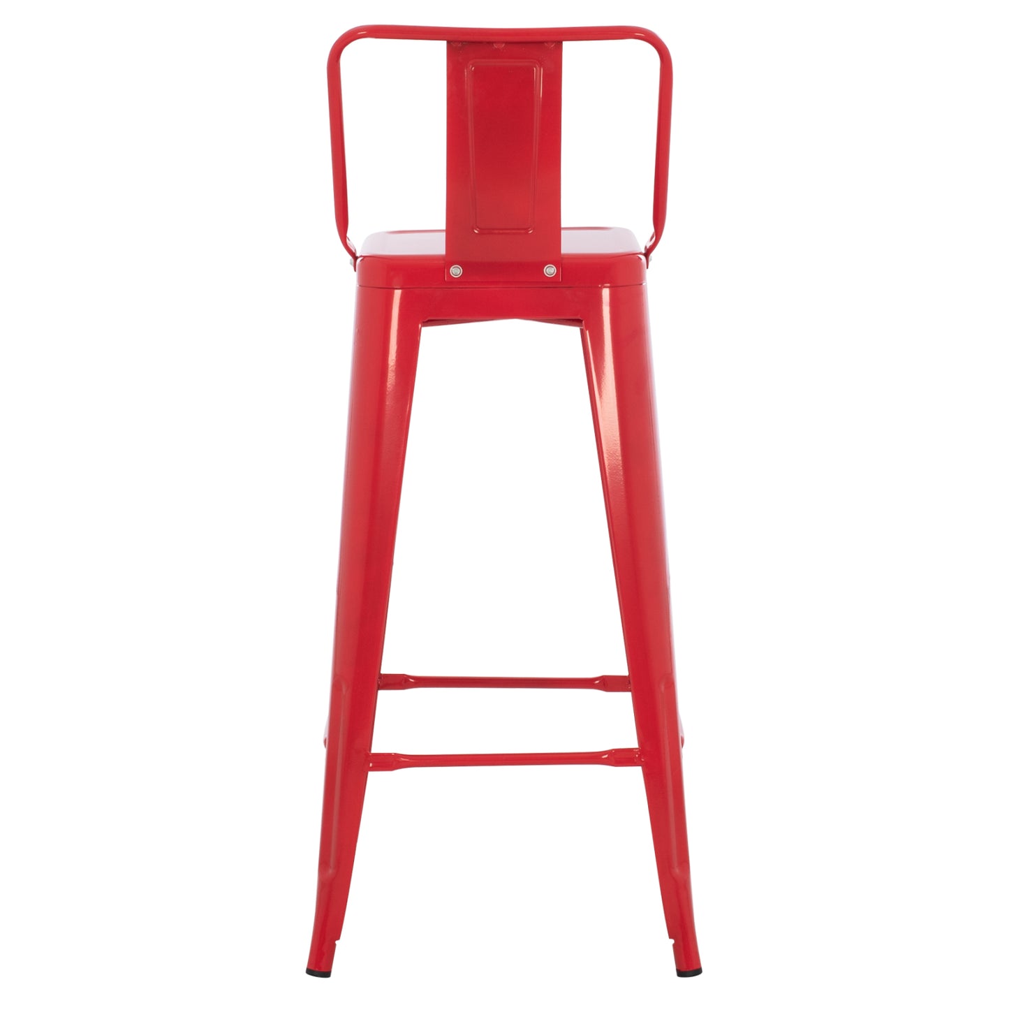 BAR STOOL MELITA HM8643.04 METAL WITH BACKREST IN RED 43Χ43Χ100Hcm.