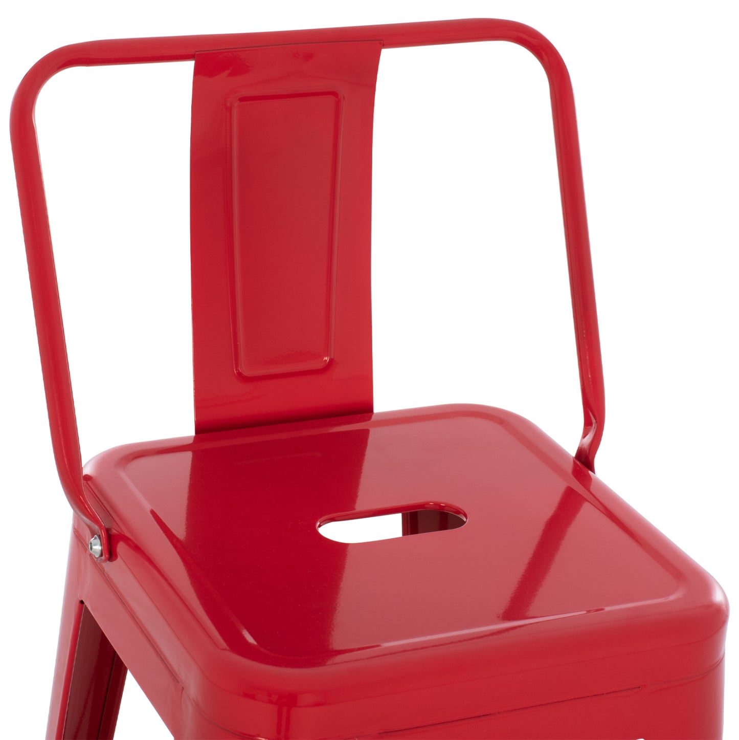 BAR STOOL MELITA HM8643.04 METAL WITH BACKREST IN RED 43Χ43Χ100Hcm.