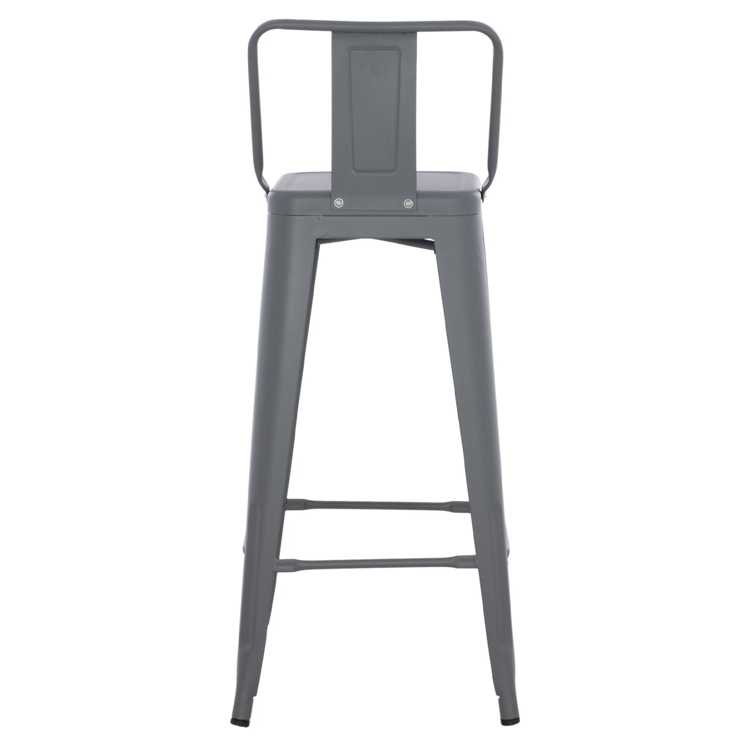BAR STOOL MELITA HM8643.10 METAL WITH BACKREST IN GREY 43Χ43Χ100Hcm.