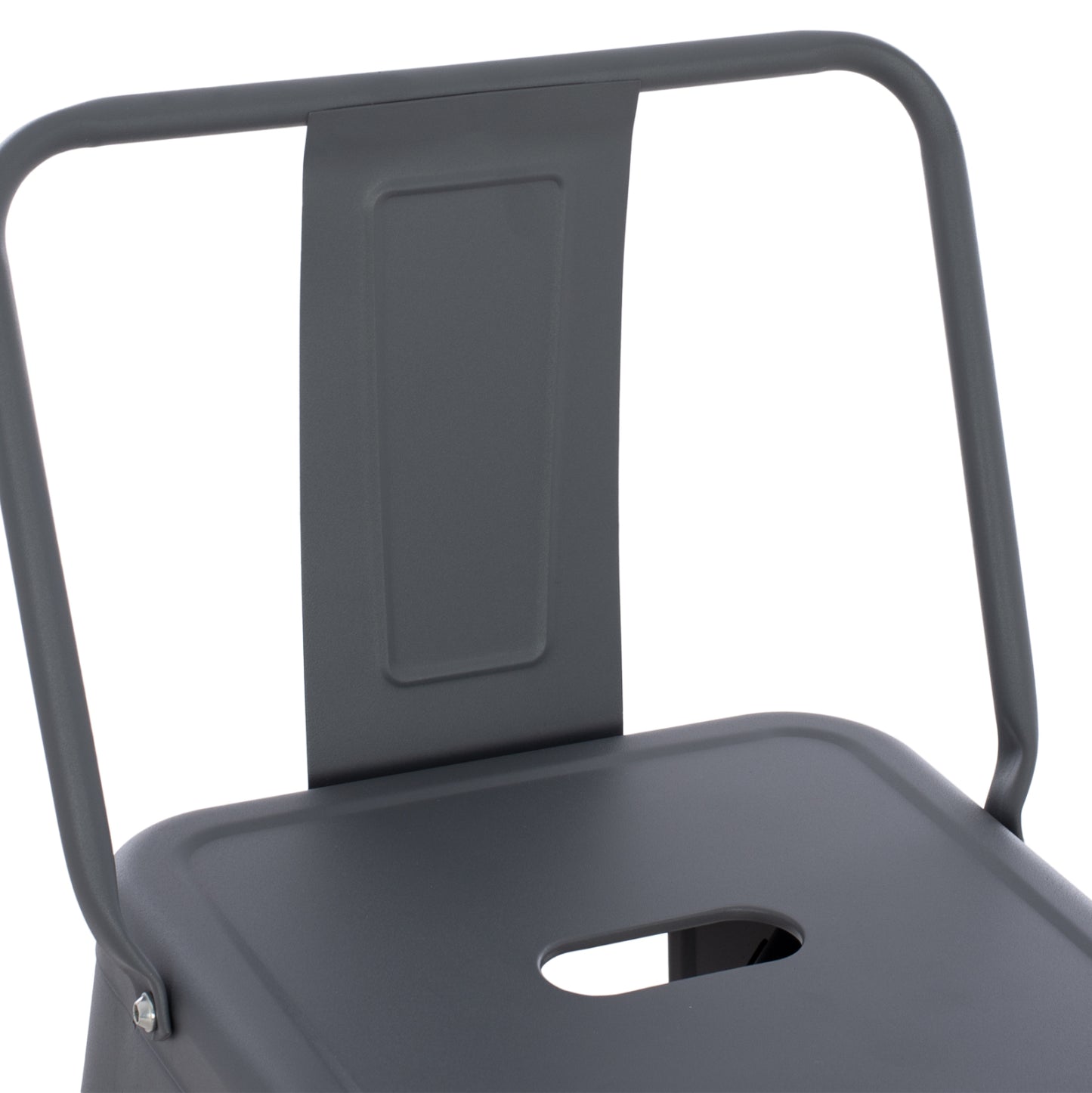 BAR STOOL MELITA HM8643.10 METAL WITH BACKREST IN GREY 43Χ43Χ100Hcm.