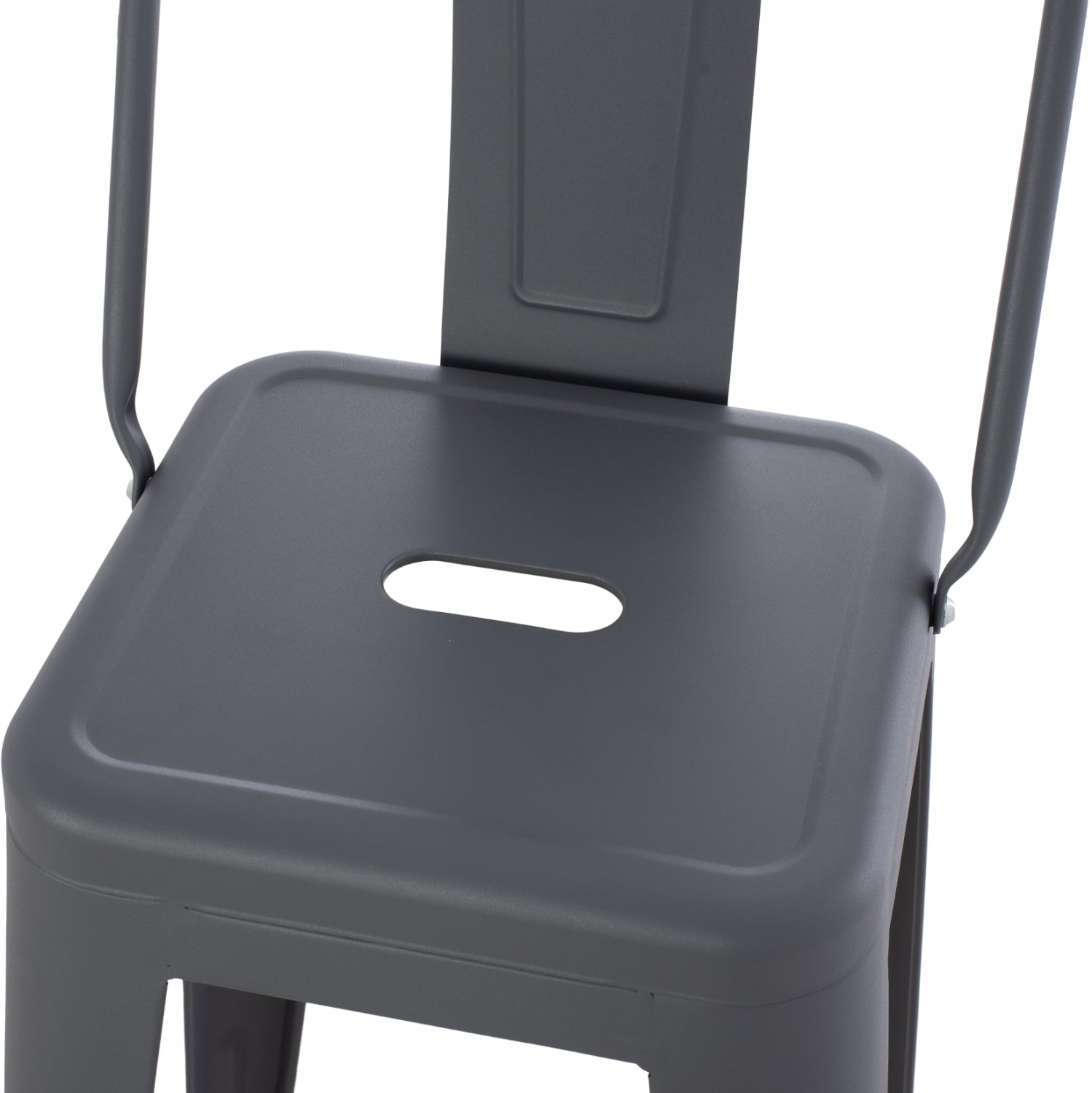 BAR STOOL MELITA HM8643.10 METAL WITH BACKREST IN GREY 43Χ43Χ100Hcm.