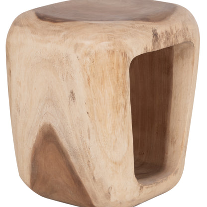 STOOL DENS HM18451 SUAR WOOD IN NATURAL 38x34x48Hcm.