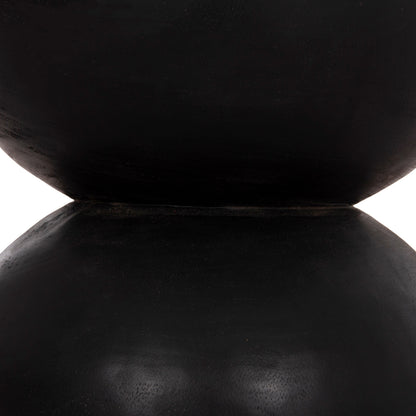 ROUND STOOL FEBRY HM9753.12 SOLID SUAR WOOD IN BLACK Φ35x45Hcm.