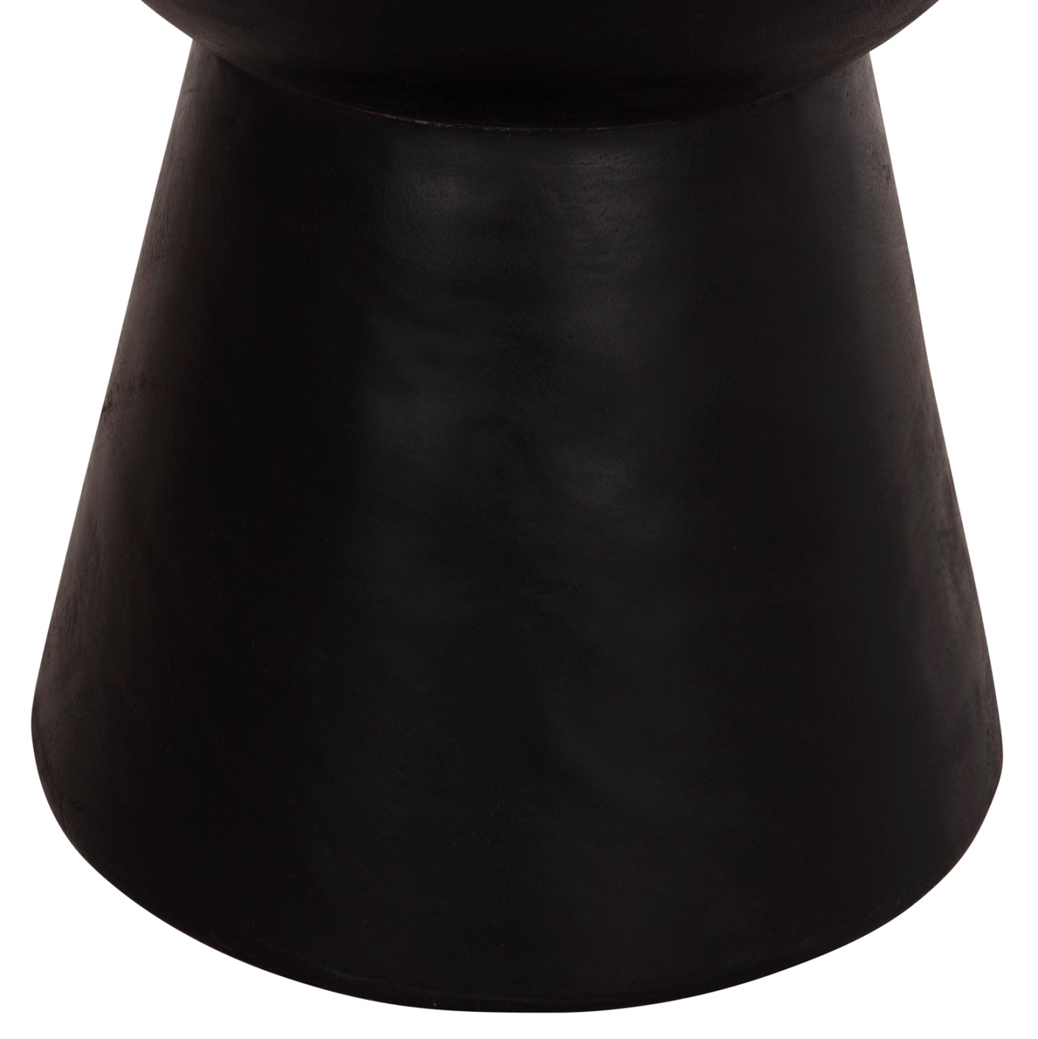 ROUND STOOL MAMBA HM9901.12 SOLID SUAR WOOD IN BLACK COLOR Φ30x45Hcm.