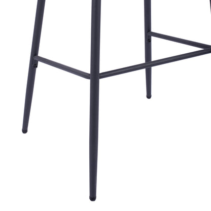 Stool with metallic frame and beige wicker rope HM5715 54x54x103cm