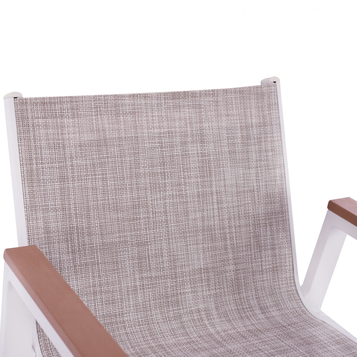 ALUMINUM BAR STOOL WHITE WITH POLYWOOD 52x58x108 cm. HM5790.01
