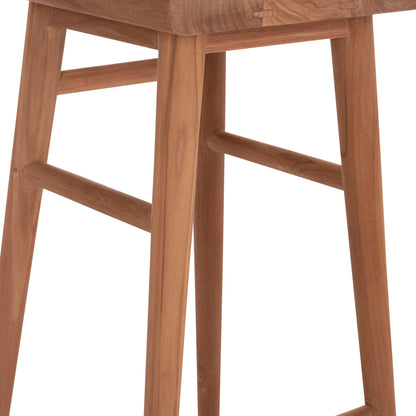 BAR STOOL BOLMAR HM18108 TEAK WOOD IN NATURAL COLOR 40.5x44x74Hcm.