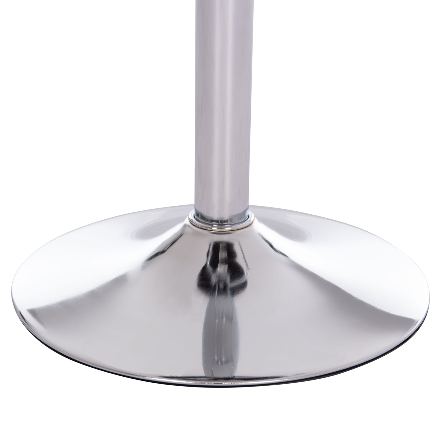 BAR STOOL ROSE HM204.21 CHROMED BASE & SUSPENSION & BLACK PU 48x45x105Hcm.