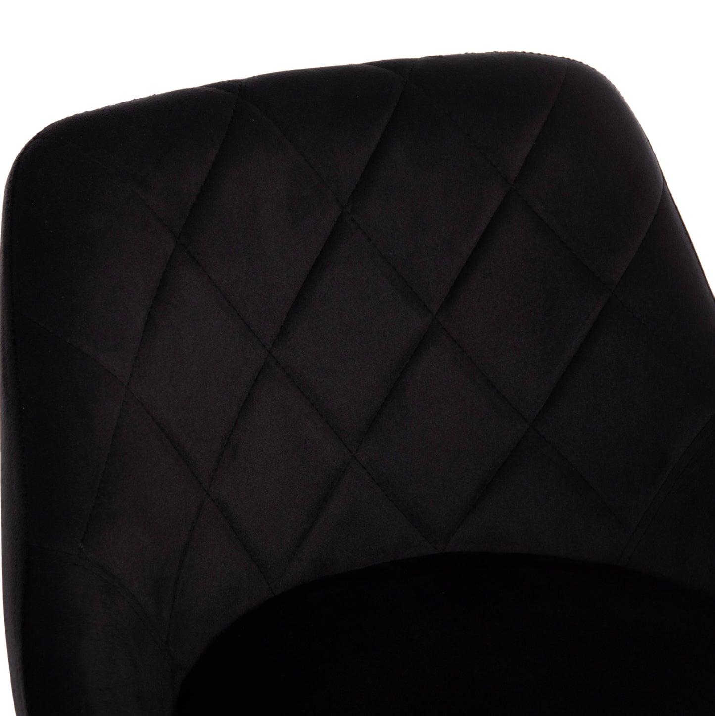 BAR STOOL ROSE HM204.44 CHROMED BASE & SUSPENSION & BLACK VELVET 48x45x105Hcm.