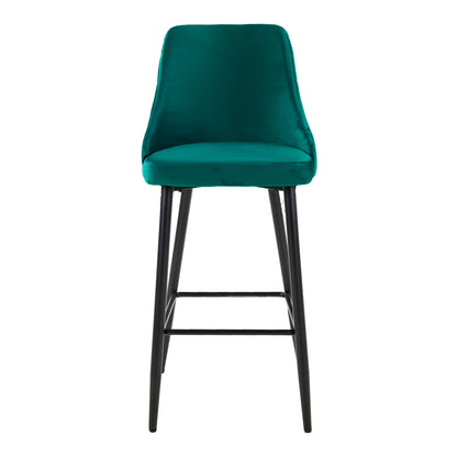 ΣΚΑΜΠΟ ΜΠΑΡ SERENITY HM8519.13 ΒΕΛΟΥΔΟ ΠΡΑΣΙΝΟ-ΜΑΥΡΑ ΜΕΤΑΛΛΙΚΑ ΠΟΔΙΑ 53x48x110Υεκ