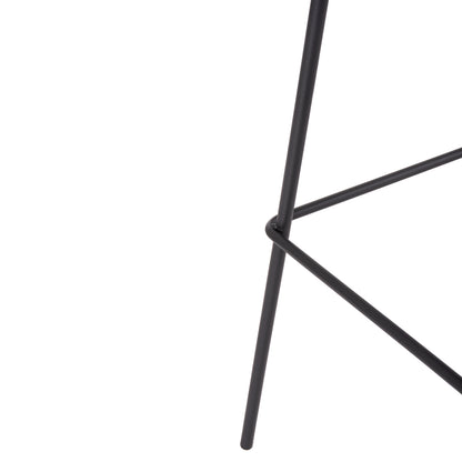 BAR STOOL VINCENT HM8579.23 BROWN FABRIC-METAL BLACK FRAME 47x46x104Hcm.