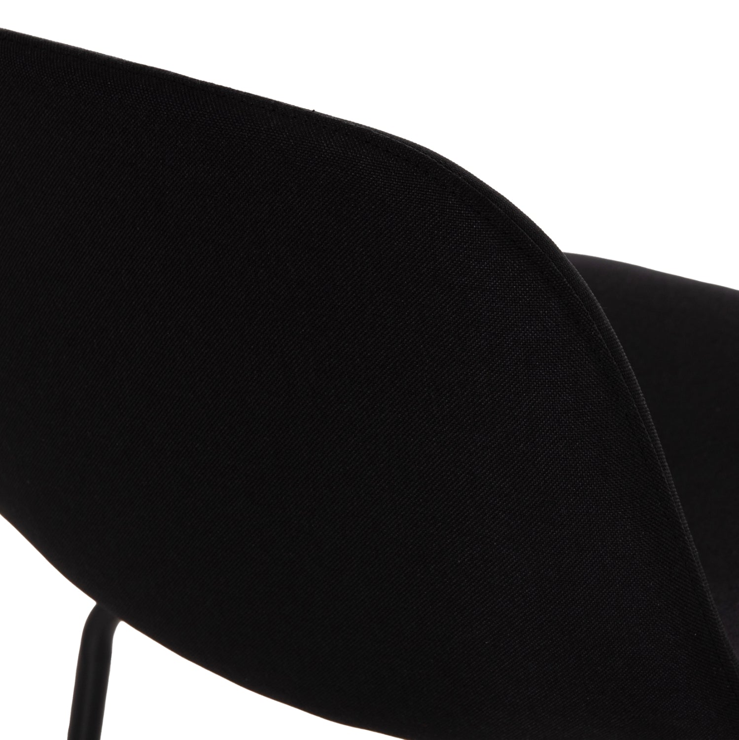 BAR STOOL VINCENT HM9298.24 MEDIUM HEIGHT-BLACK FABRIC-METAL LEGS 43x50x92.5Hcm.