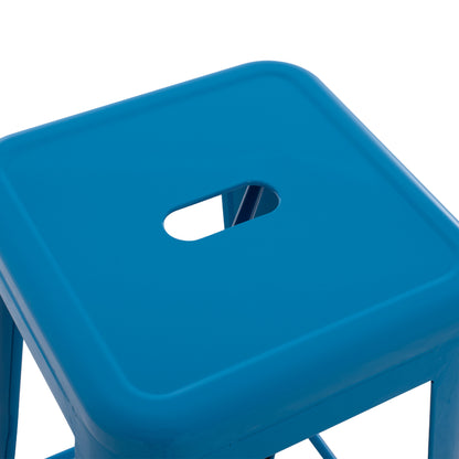 BAR STOOL MELITA-PRO HM8642.48 METAL IN BLUE 43x43x78Hcm.