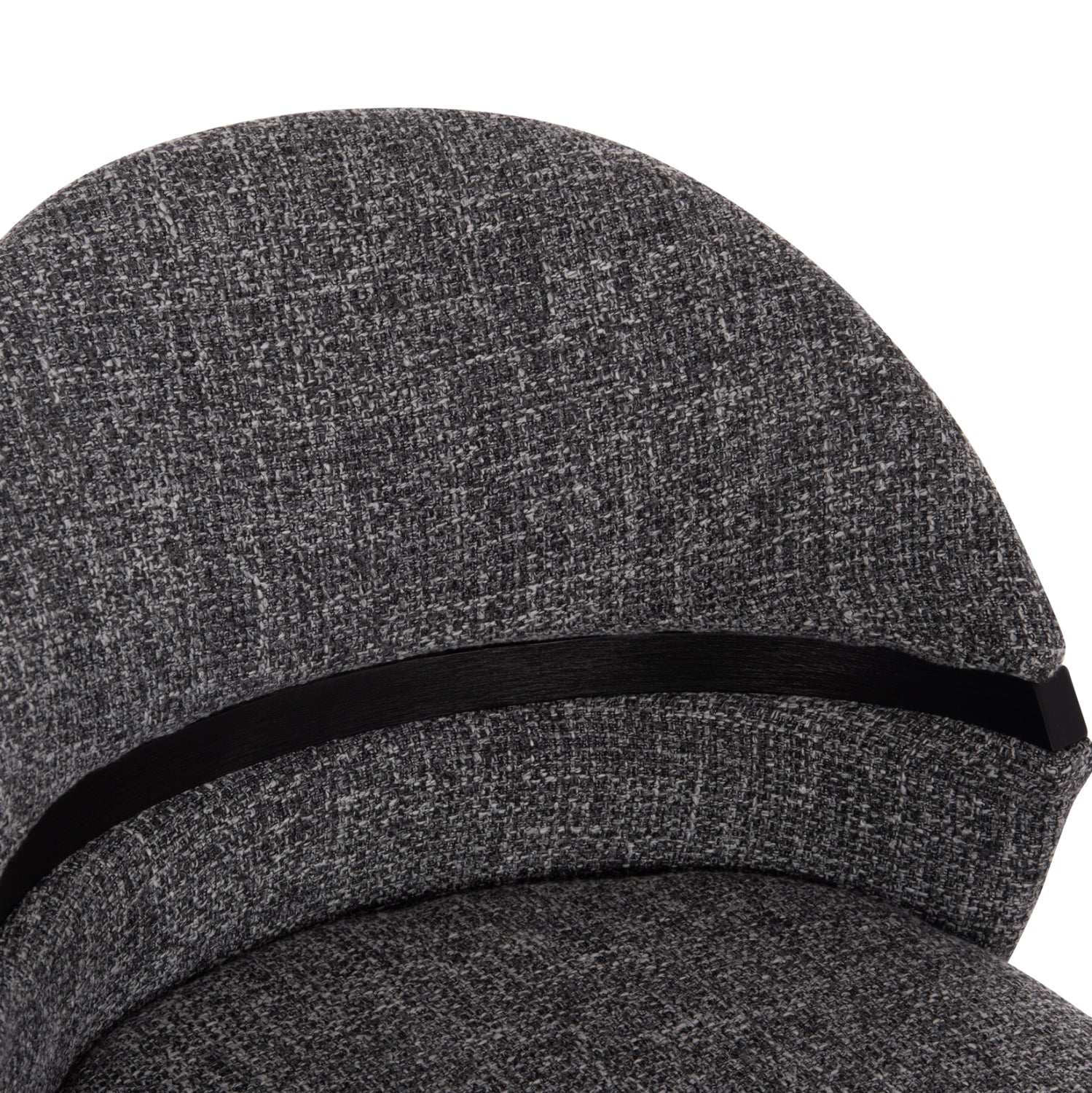 BAR STOOL SWIVEL DEKKER HM18250.03 PLYWOOD IN BLACK--FABRIC IN GREY 48x54x96Hcm.