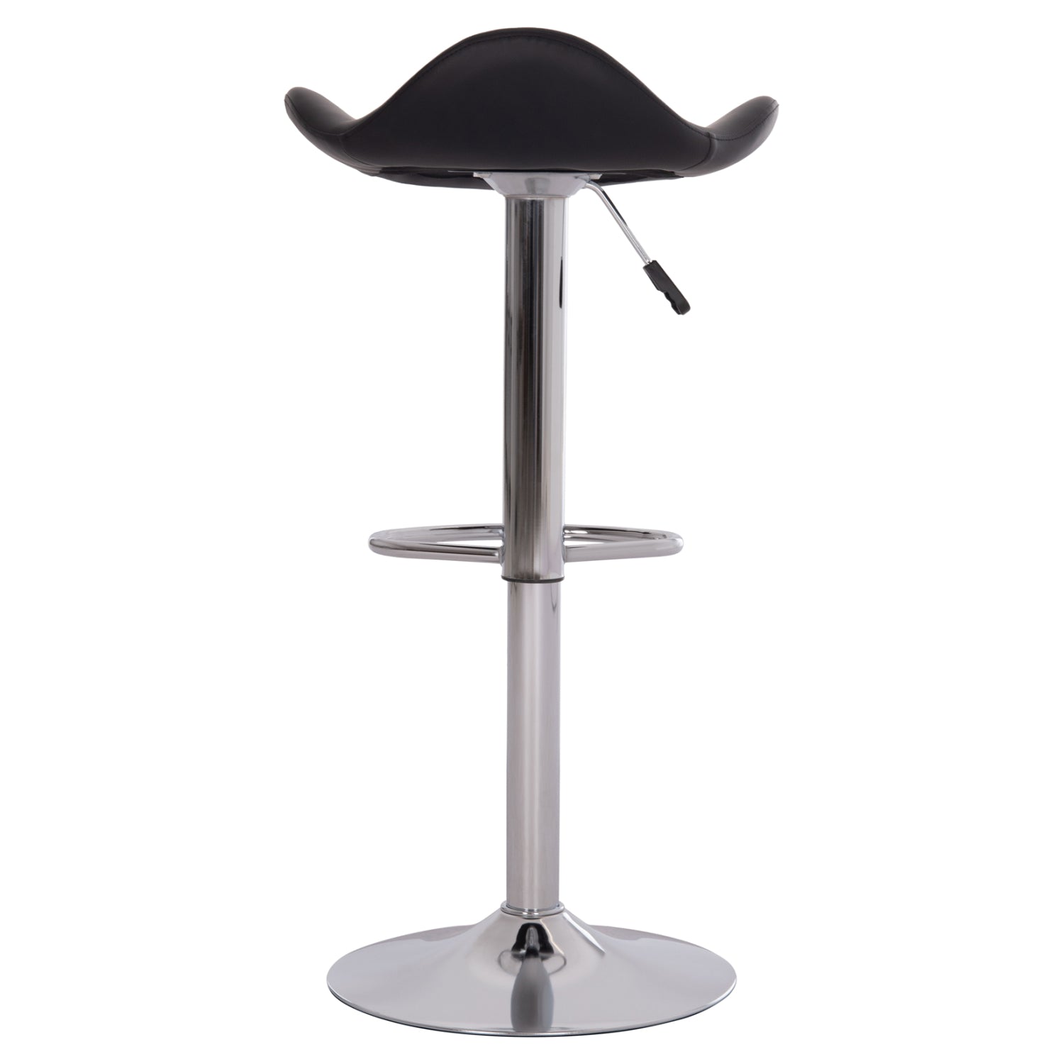 BAR STOOL SWIVEL GANNA HM201.21 WITH SUSPENSION-BLACK PU 44x42x87Hcm.