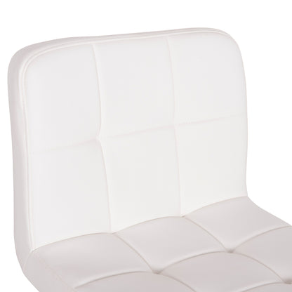 BAR STOOL SWIVELING DIANA HM202.22 WHITE PU--CHROMED METAL 44x52x109Hcm.