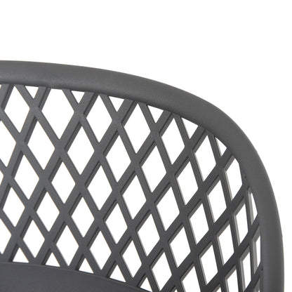 BAR STOOL AVAYA HM8686.20 GREY POLYPROPYLENE-BLACK METAL LEGS 46x48x99Hcm.