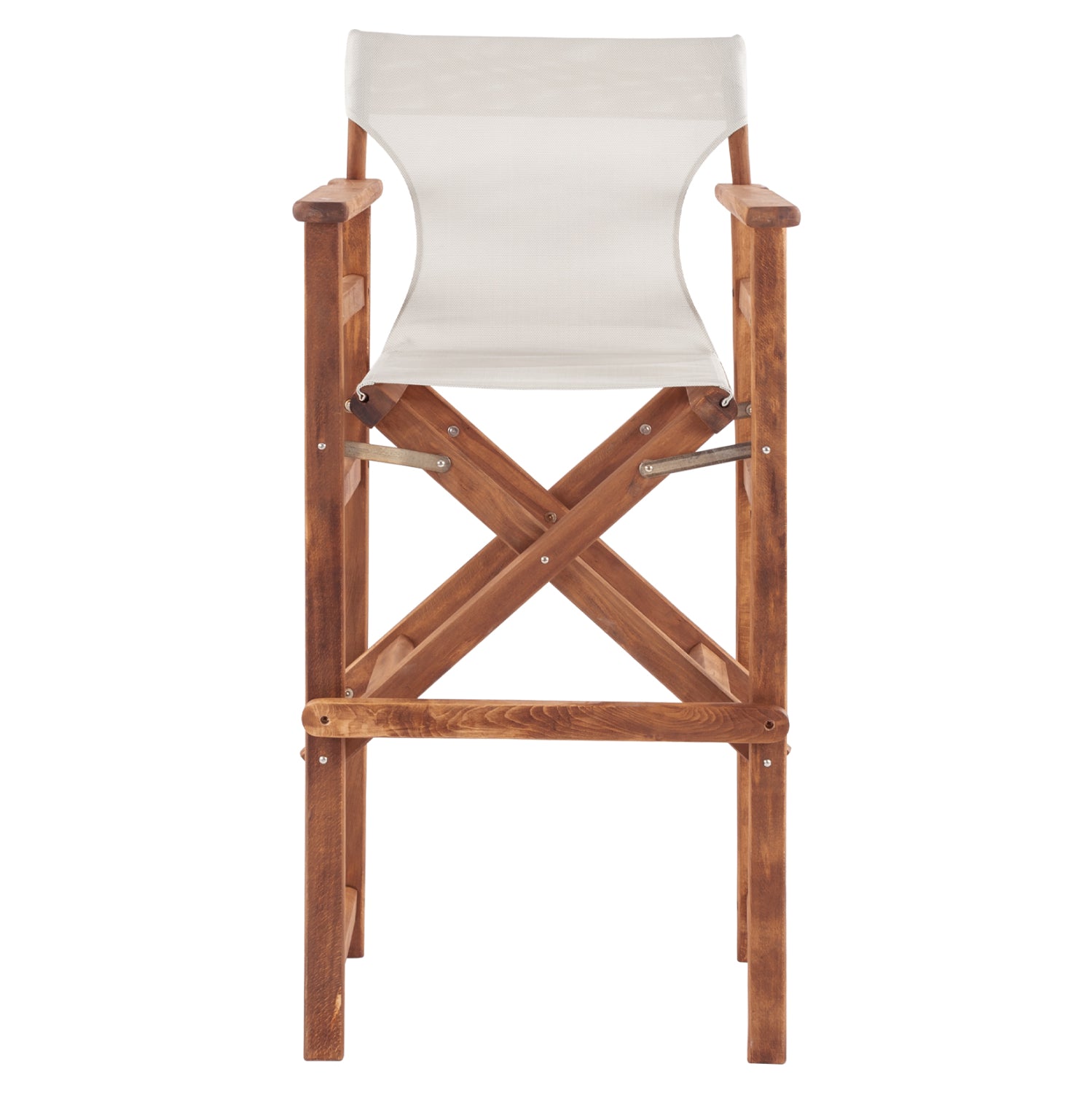 Stool Bar Director's Walnut with pillow pvc cream HM10374