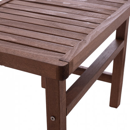 WOODEN TABLE-STOOL WALNUT 60Χ40X45Υ cm.