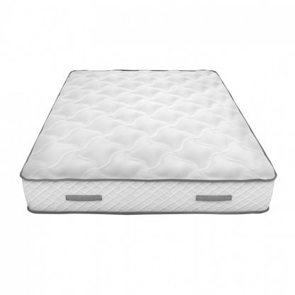 MATTRESS FRESH ΗΜ11345.150, WITH CONTINUOUS SPRINGS (BONNELL) IN DOUBLE DIMENSION AND DOUBLE SIDED, IN WHITE COLOR