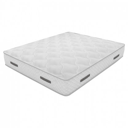 MATTRESS FRESH ΗΜ11345.150, WITH CONTINUOUS SPRINGS (BONNELL) IN DOUBLE DIMENSION AND DOUBLE SIDED, IN WHITE COLOR
