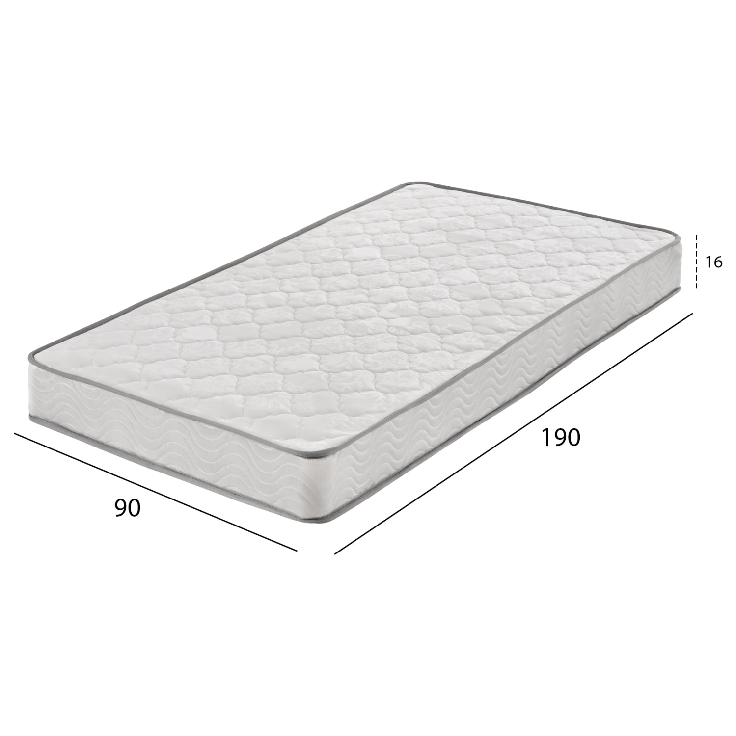 MATTRESS HM671.01 CONTINUOUS SPRING 90x190cm. SINGLE-SIDED