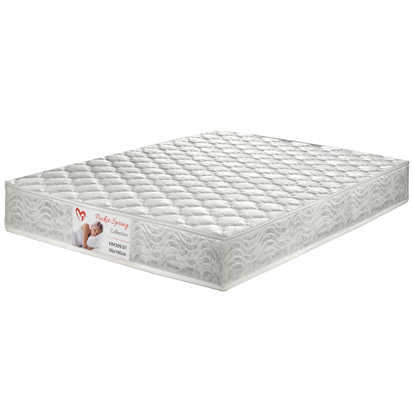 Mattress pocket spring double 140x190 double-sided view ΗΜ309.03