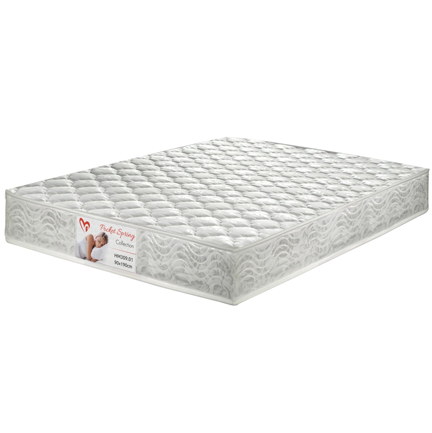 Mattress pocket spring double 140x190 double-sided view ΗΜ309.03