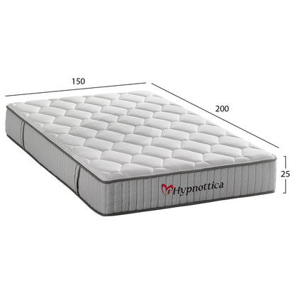 MATTRESS DOUBLE HYPNOTTICA HM748.05 POCKET SPRINGS--WHITE 150x200x25Hcm