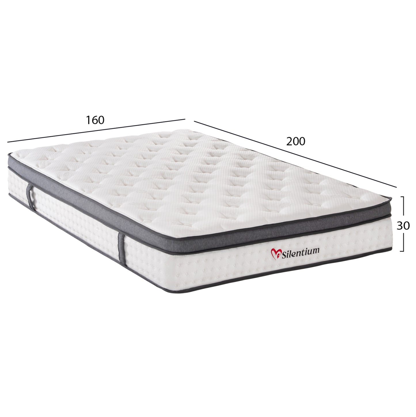 MATTRESS DOUBLE SILENTIUM HM749.06 POCKET SPRINGS--WHITE 160x200x30Hcm