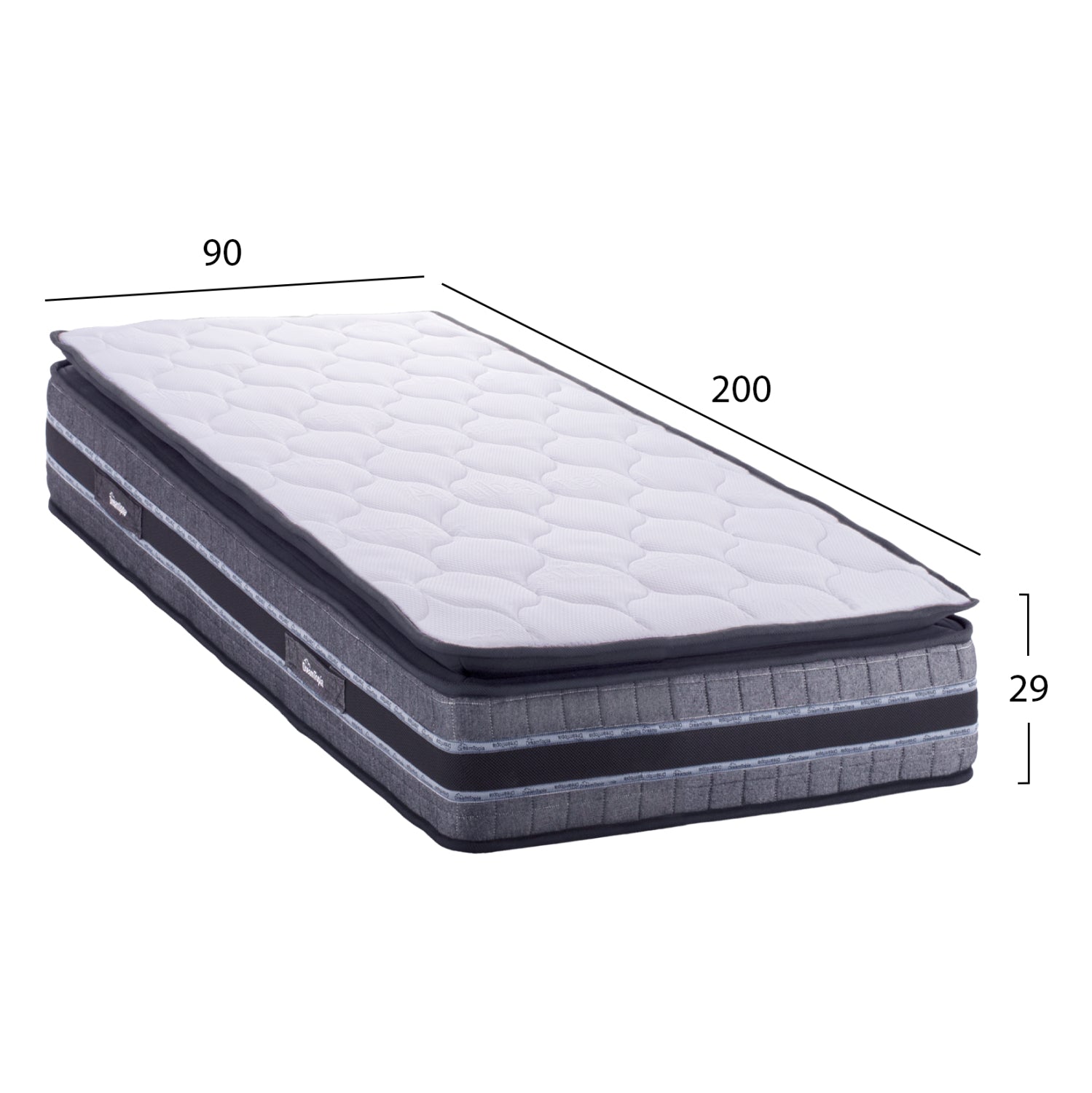 HM657.90-200 DREAMTOPIA mattress, series FRANKLIN, 90X200x29H