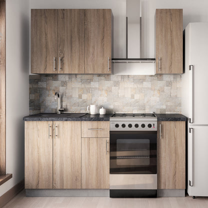 KITCHEN COMPOSITION HM2465.11 MELAMINE SONOMA COUNTERTOP LAMINATE 120x47x84,8Υεκ.