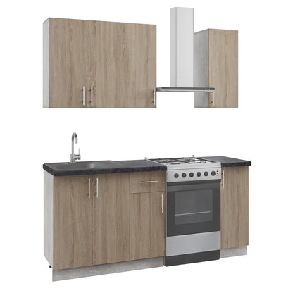 KITCHEN COMPOSITION HM2465.11 MELAMINE SONOMA COUNTERTOP LAMINATE 120x47x84,8Υεκ.
